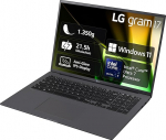LG gram 17 17Z90S-G.AA78G (17 tolli) IPS s&uuml;learvuti, Intel Core Ultra 7 155H, 16 GB RAM, 1 TB SSD, Intel Arc&trade; graafika, Feather Light (1.350 kg), 77 Wh, Thunderbolt 4, must