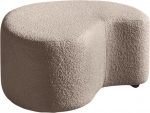 MIUFORM Pouf Stool MIUF Seat Pouf Stool Footstock Upholstered Stool Elutuba Magamistuba Esikond Riietusruum 68 x 64 x 36 cm Boucl&eacute; kangas (Latte)