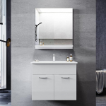 SONNI Vannitoam&ouml;&ouml;blikomplekt koos valamu aluskapi ja peegliga Vannitoam&ouml;&ouml;bel 2-osaline 60 cm k&otilde;rgl&auml;ikega