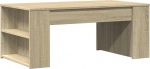 vidaXL kohvilaud, k&otilde;rvallaud koos hoiuruumiga, diivanilaud, kohvilaud elutuppa, elutoa laud, kaasaegne, Sonoma tammepuust materjalist