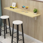 WBWAPA Klappbarer Wandtisch, robuster, an der Wand montierter Klappschreibtisch aus Holz f&uuml;r die K&uuml;che und Bar, platzsparender H&auml;ngetisch mit Metallst&uuml;tze, Verschiedene Gr&ouml;&szlig;enoptionen - L