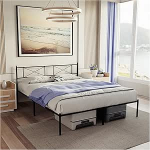Dreamzie voodi 140 x 190 cm lamelliraamiga - Voodiraam 140 x 190 cm koos jalgadega - metallvoodi koos peaplaadiga - 35 cm k&otilde;rge - lihtsad kuud ja palju hoiuruumi