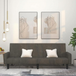 375775 Diivanvoodi 2-kohaline tumehall sametne Lounge diivan, Diivanid ja diivanid, Relax diivan, Diivan elutuppa