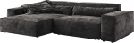 DELIFE Sirpio XL nurgadiivan, mikrofiiber, must, 270 x 170 cm, reguleeritav pikaliigiline lamamistool