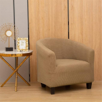 Highdi Jacquard tugitooli kaitsja tugitooli viskamine elastse kattega, klubitool, &uuml;he istuja kaitsekate, diivanikate k&otilde;rge venivusega tugitoolile klubitool, lounge tool, kokteilitool (2 tk, Camel)