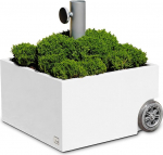 XXD Flowerpower istutatav p&auml;ikesevarju baasi vihmavarju statiiv ratastega (valge)