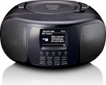 Lenco SCD-6000BK Kaasaskantav Interneti-raadio DAB+/FM, Bluetooth, CD-m&auml;ngija ja 2,4-tollise TFT LCD-v&auml;rvin&auml;idikuga, kahesageduslik Wi-Fi, stereoheli - must
