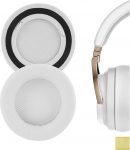 Geekria QuickFit asendusk&otilde;rvaklapid Corsair VirtuosoRGB/VirtuosoWirelessSE/VirtuosoWirelessXT k&otilde;rvaklappide k&otilde;rvaklappide k&otilde;rvaklappide parandusdetailid (valge)