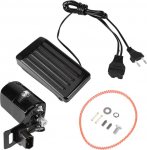 Greensen 180 W Sewing Machine Motor, 10000 R/MIN Sewing Machines with Foot Pedal Straps and Pair of Carbon Brushes for Old Household Sewing Machines for Alfa Singer Sigma Old Sewing Machines, Black