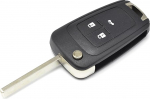 3 nupuga kaugjuhtimispult Flip Folding Key Fob Shell Case asendamine l&otilde;ikamata v&otilde;tme tera Vauxhall Opel Insignia Astra Mokka v&otilde;tme jaoks