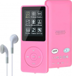 MP3/MP4 m&auml;ngija, Lychee Upgrade, 8GB digitaalne muusikam&auml;ngija, kaasaskantav HiFi heli koos video/k&otilde;ne salvestamise/FM raadio/E-raamatute lugemisega, toetab kuni 64GB (roosa)