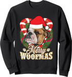 Merry Woofmas Inglise buldogi j&otilde;uluvana j&otilde;ulus&auml;rk dressipluus