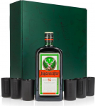 Sipply kinkekomplekt 7-osaline koos 6 musta &scaron;otiklaasi ja 1 pudeliga J&auml;germeister 0,7 L 35,0% Vol. kinkekomplektiga: Roheline, kingitus naistele, meestele, emale, isale, s&otilde;brannale j&otilde;uludeks, lihav&otilde;teteks.