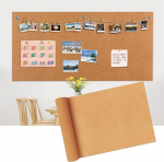 Cork Notice Board Roll 16ft Long 8mm Thick Wall Decor for Office Home School Cut to Size Cork Roll for Photo Display DIY Crafts Frameless Cork Boards for Walls Large Cork Board