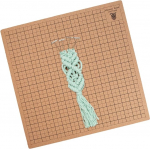 Makramee-Brett - Doppelseitiges Bastelgitter, Gewebte Designoberfl&auml;che, Kordelflechtbrett, Schmuckherstellungsvorlage, String-Art-Organizer, Textil-Bastellayout, Faser-Projekttafel | Zum Weben, Makram