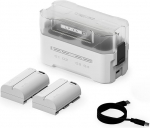 LP-E6P Ersatzakku- und Ladeger&auml;t-Set, 2er-Pack 2400-mAh-Akkus und Vierkanal-USB-C-PD-Schnellladeger&auml;t, kompatibel mit Canon EOS R5/R6 Mark II, R7, R6, R5, R, 5DS, 6D, 90D, 80D, 70D, 60Da TBC-E6P-A-OW