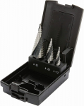 Proteco-Werkzeug&reg; HSS Titanium TIN TiALN Professional Step Drill Cone Drill Bit Peeling Drill Metal Drill Set 3 Pieces