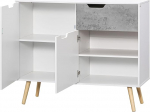 HOMCOM k&ouml;&ouml;gikapp, buffetkapp 2 uksega, 1 sahtliga, hoiukapp elutuppa, t&ouml;&ouml;tuppa, magamistuppa, kaasaegne stiil, 98 x 39 x 81,5 cm, valge