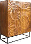 invicta INTERIOR Scorpion Solid Highboard 120 cm pruunist mangopuust keerukas 3D nikerdustega k&otilde;rge kapp 120 cm
