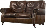 Wales 2-kohaline Vintage nahast ehtsast nahast diivan Vintage Cigar, tumepruun