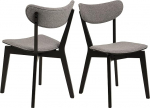 AC Design Furniture Roxanne 2 s&ouml;&ouml;gitooli komplekt 79,5 x 45 x 55 cm Hall/must kangas/kummi puit