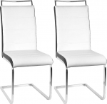 homewell s&ouml;&ouml;gitoa toolid, komplekt 2, ergonoomiline iste, U-kujuline s&ouml;&ouml;gitoa tool, kiiktool, vabak&auml;igutool, PU nahast pehmendusega k&ouml;&ouml;gitool ja roostevabast terasest jalad (valge ja must, 2)