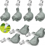 8 tk Vintage laudlina raskused Clip On rippuva laudlina kaalu komplekt Valuraua antiiklinnud laudlina kaalu Outdoor Garden Picnic Camping Party (valge)