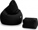 Loft 25 Gaming Bean Bag Outdoor Gaming Chair siseruumide elutuba v&auml;ljas veekindel Ergonoomiline disain keha toetamiseks vastupidav (must, Bean Bag komplekt)