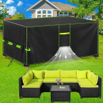 Aiam&ouml;&ouml;bli kate, veekindel, talvekindel kaitsev kate, 420D Oxfordi pintsak aialauale, m&ouml;&ouml;blikomplektid, terrassim&ouml;&ouml;bel, ristk&uuml;likukujuline lauakate, 300 x 200 x 90 cm