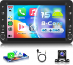 VECHTEL 8 Core 4G + 64G Autoradio Android 15 Alfa Romeo 159 2004-2011, 7-tolline HD IPS puuteekraaniga autoraadio traadita Carplay Android auto GPS Wi-Fi Bluetooth USB FM RDS raadio tagurduskaameraga