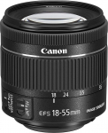 Canon EF-S 18-55 mm f/4-5,6 IS STM objektiiv kaamerale - must