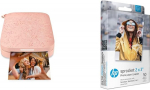 HP Sprocket Portable Photo Printer (2nd Edition) - 2x3 kleepuva taustaga fotode kohene printimine telefonist - [Blush] [1AS89A] + HP paberimustaprinter - paberid tindiprinterid