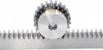 Linear-Zahnstange aus Stahl, Stahl Linear Spur Rack 1 Mod 45T Zahnrad Ritzel Bohrung 6-12 mm 15 x 500 mechanisch(8mm Hole 45T Gear)