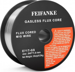 FEIFANKE keermestatud traat ilma gaasita 1,0 mm, 1 kg - E71T-GS universaalne keevitusjuhe MIG MAG traatrull D100 keevitusmasinale, 1 rull