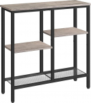 HOOBRO kitsas konsoollaud, 75 cm k&uuml;ljelaud, koridorilaud, v&auml;ike n&auml;ituselaud, diivanilaud v&auml;ikesesse ruumi, sissep&auml;&auml;su, koridori jaoks, hallikas-must EBG79XG01