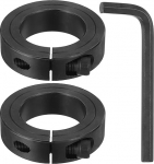 hankekaart 2 St&uuml;ck 1-5/8 Zoll Bohrung Klemmschaft Kragen schwarz Karbonstahl Verriegelungskragen 6,4 cm OD 11/16 Zoll dick mit 6,35 mm Flach-Sechskantschl&uuml;ssel f&uuml;r Zahnriemenscheibe