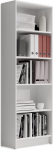 LILLY valge riiul, kaasaegne raamaturiiul 5 avatud sektsiooniga, mitmek&uuml;lgne kontori arhiiviriiul, seisev riiul, mis pakub palju hoiuruumi, 60 x 172 x 28 cm (B x K x S)