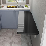 Robuster Klapptisch zur Wandmontage, platzsparendes Drop-Leaf-Design f&uuml;r Zuhause, B&uuml;ro, K&uuml;che, Waschk&uuml;che, 70 kg Tragkraft, schwimmender Wandtisch