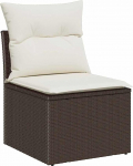 Rantry 8-teiliges Garten-Sofa-Set mit Kissen braun Poly Rattan, 2-Sitzer Garten-Sofa mit Stauraum & Kissen braun Poly Rattan Gartenlounge Model3354627
