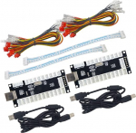 2-m&auml;ngija LED USB-kooder Arcade Joystickile ja LED Arcade nupud PC, MAME ja Retro Pie jaoks