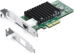 10Gtek for Intel X550-T1 10GbE PCI-E v&otilde;rgukaart, &uuml;ks vasest RJ45 port koos X550-AT2 kontrolleriga, 10Gbit PCI Express x4 LAN adapter, toetab Windows Server/Linux/ESX-i.
