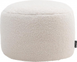 Icon Milano Stool, Cream, Fluffy Boucl&eacute; Fabric, Sherpa Beanbag, Pouf Stool with Filling, Footstool for the Living Room, Decorative Living Room