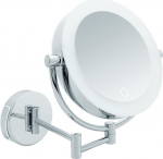 Libaro Tokyo XXL Cosmetic Mirror LED Magnifying Mirror Wall Mounted Dimmer Function Auto-Off Batteries or USB (5X/10X)