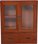 LIFKOME Mini Display Cabinet Wall Dining Cabinet Over First Aid Cabinet Wall Mounted Medicine Cabinet Vintage Wall Cabinet Apothecary Cabinet Mini Countertop Cabinet Decorations Wooden Wall Hanging