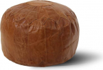 Woodland Leather 17.5 inch Diameter Moroccan Style Genuine Leather Bean Bag Bean Bag - Brown