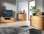 Elutoa m&ouml;&ouml;blikomplekt 3-osaline Lowboard TV Board kapp Sideboard elutoa kapp Modern Oak