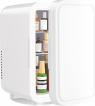 YASHE Mini k&uuml;lmik 6 liitrit/8 kanistrit 220-240V AC/DC Kaasaskantav termoelektriline jahuti k&uuml;lmikud magamistoa nahahooldusjookide kontorisse ja autosse Valge