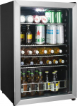 HCK Bierk&uuml;hlschrank 115L Freistehender Getr&auml;nkek&uuml;hlschrank mit doppelt verglaster Glast&uuml;r, Temperatuur von 0 kuni 10℃, Energieklasse E