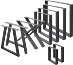 ML-Design 2 trapetsikujulise laua jalad, 60 x 72 cm, antratsiit, pulberv&auml;rvitud teras, t&ouml;&ouml;stuslik, metallist lauajalad, lauaraam, m&ouml;&ouml;blijalad, s&ouml;&ouml;gilauale ja lauale.