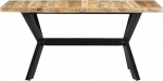 Willood s&ouml;&ouml;gitoa laud metallist jalad must 140 x 70 x 75 cm t&ouml;&ouml;tlemata mangopuit